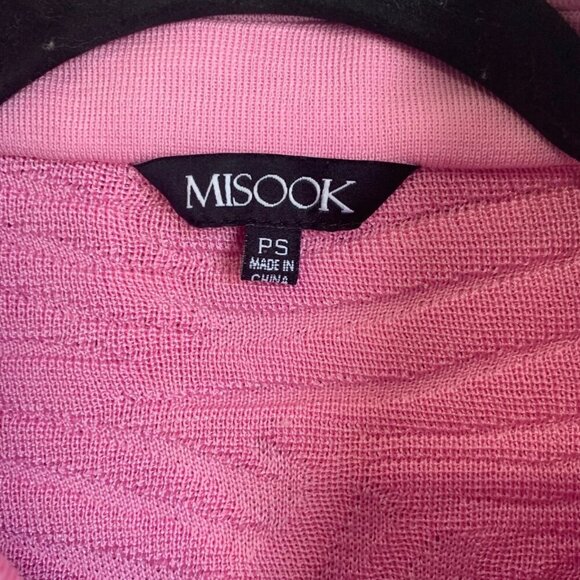 Misook Women's Knit Blazer Size SP Bubblegum Pink Rayon Old Money Feminine - Picture 8 of 12